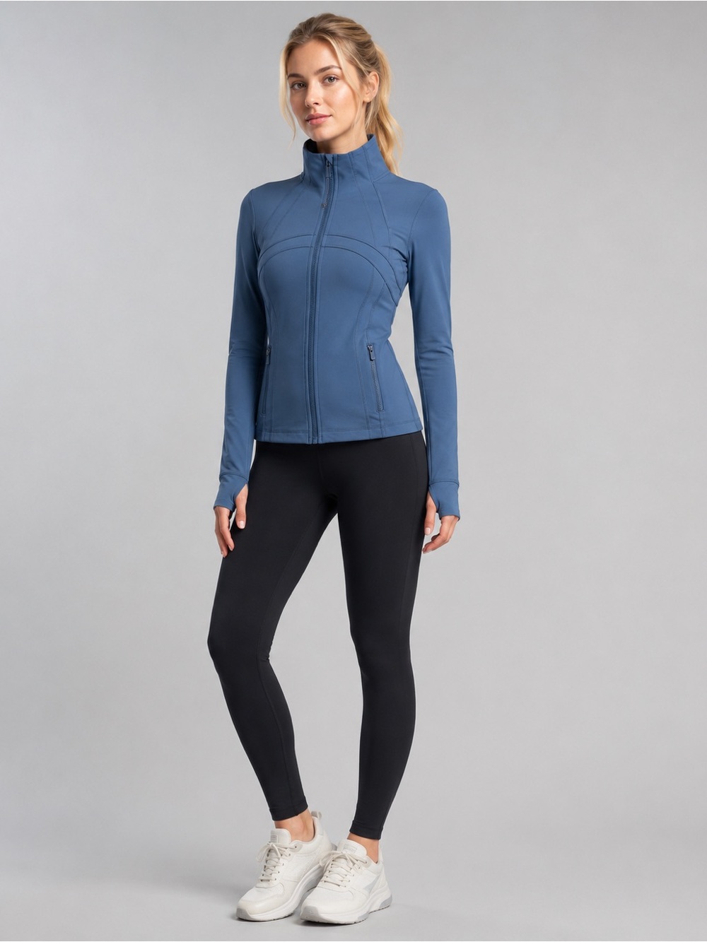 lululemon athletica Women's Slate-Blue Full-Zip Utility Jacket